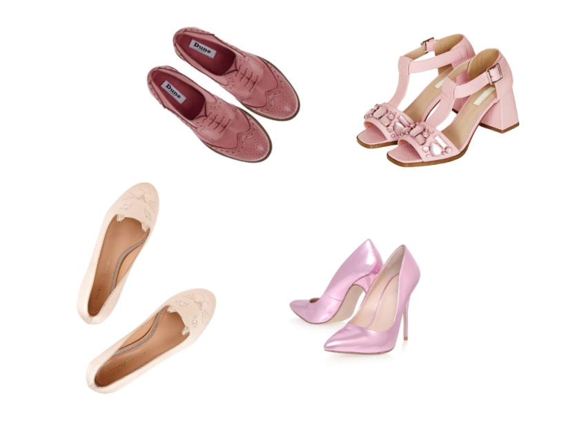 Shades of Pink: Shoe Collage